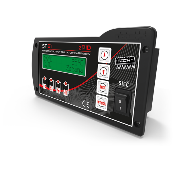 Sterownik ST-81 PID do kotła węgl. z wyświet. LCD { 2 pompy + nadmuch } - montaż w kotle