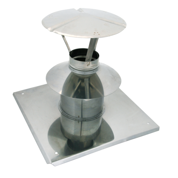 TURBO N Wywiewka dwuścienna 80/125 z płytą dachową