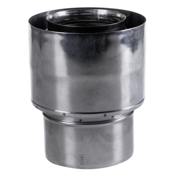 TURBO N Redukcja dwuścienna 80/125 (mufa) x 60/100 (nypel)