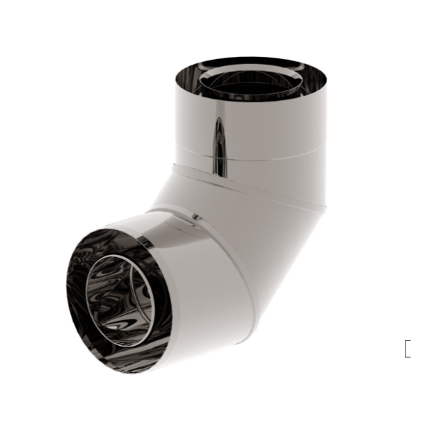 TURBO N Kolano dwuścienne 80/125 90° (nv)