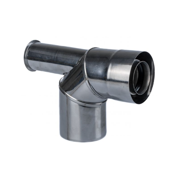 TURBO N Kolano dwuścienne 80/125 90° z podstawką (nv)