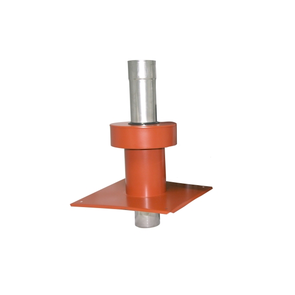 TURBO N Zakończenie pionowe z płytą dachową 80/125 ceglane (nv)