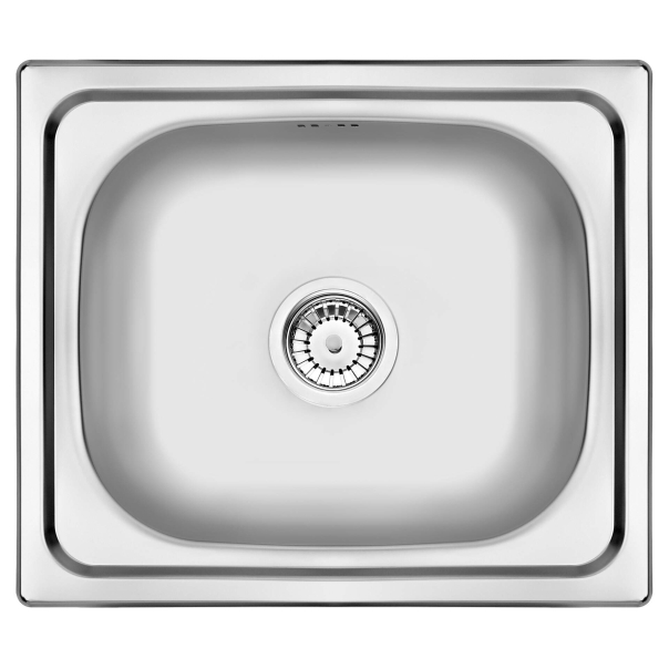 DOPPIO ZLewozmywak nierdzewny wpuszczany 1-komorowy 480x430x180 mm z syfonem Dekor 