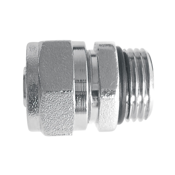 Złączka zaciskowa do rur miedzianych 15x1/2" z oringiem niklowana Ferro