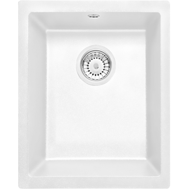 CORDA Komora granitowa podblatowa 380x460x190 mm z syfonem, Alabaster