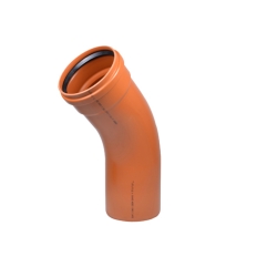 Kolano kanalizacyjne zewnętrzne Wavin PVC-U 200 / 45°