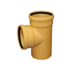 Trójnik kanalizacyjny zewnętrzny Wavin PVC 110 / 110 / 88°