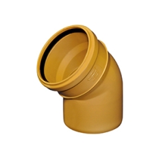 Kolano kanalizacyjne zewnętrzne Wavin PVC-U 160 / 15°