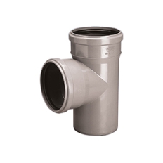 Trójnik kanalizacyjny Wavin PVC 75 / 88°