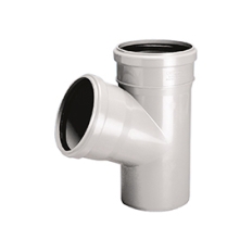 Trójnik kanalizacyjny Wavin PVC 75 / 67°