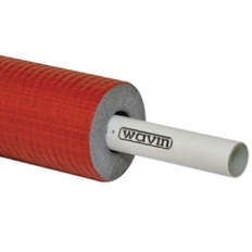 Rura wielowarstwowa WAVIN Pex PE-X/Al/PE 20 x 2,25 mm w otulinie czerwonej 6 mm (krąg 50 mb)