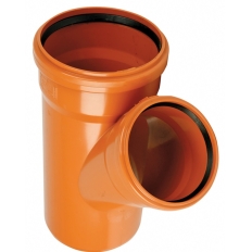Trójnik kanalizacyjny zewnętrzny Wavin PVC-U  250 / 200 / 45°
