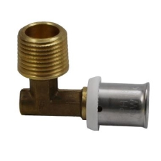 Kolano zaprasowywane z gwintem zewnętrznym 32 x 1