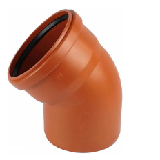 Kolano kanalizacyjne zewnętrzne PVC 200 / 45°