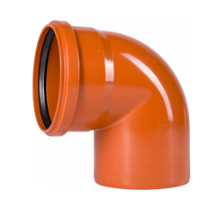 Kolano kanalizacyjne zewnętrzne PVC 200 / 87°