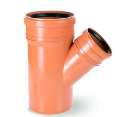 Trójnik kanalizacyjny zewnętrzny PVC 200 / 160 / 45°