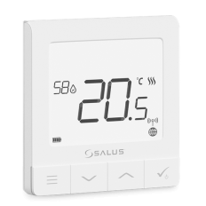 Bezprzewodowy, natynkowy, cyfrowy regulator temperatury sieci ZigBee, ultra-cienki, akumulatorowy, biały